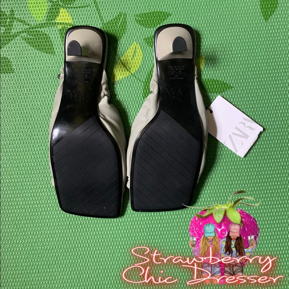 ZARA RUCHED HEELED SANDALS - Picture 6 of 9